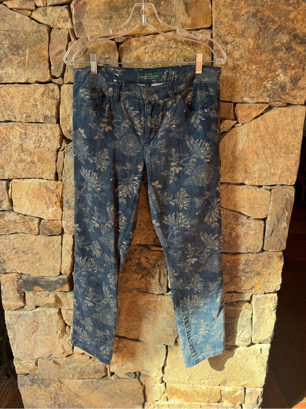 Ralph Lauren Floral Print Blue Jeans